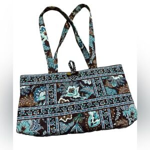 Vintage Vera Bradley retired Java blue paisley Y2K small tote